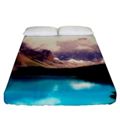 Austria Mountains Lake Water Fitted Sheet (california King Size) by BangZart