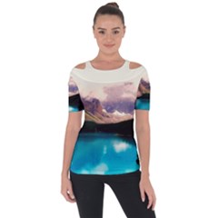 Austria Mountains Lake Water Short Sleeve Top by BangZart