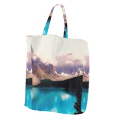 Austria Mountains Lake Water Giant Grocery Zipper Tote by BangZart