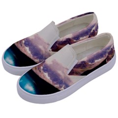 Austria Mountains Lake Water Kids  Canvas Slip Ons