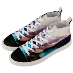 Austria Mountains Lake Water Men s Mid-top Canvas Sneakers