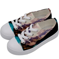 Austria Mountains Lake Water Kids  Low Top Canvas Sneakers