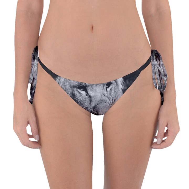 Africa Lion Male Closeup Macro Reversible Bikini Bottom