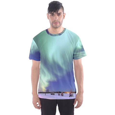 Aurora Borealis Alaska Space Men s Sports Mesh Tee by BangZart