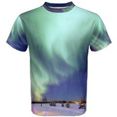 Aurora Borealis Alaska Space Men s Cotton Tee by BangZart