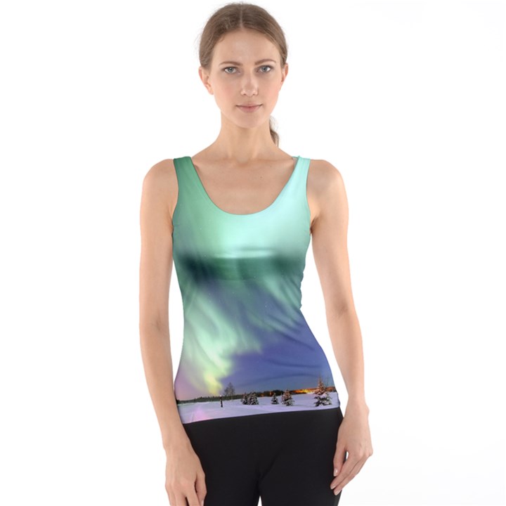 Aurora Borealis Alaska Space Tank Top