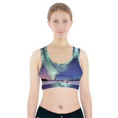 Aurora Borealis Alaska Space Sports Bra With Pocket