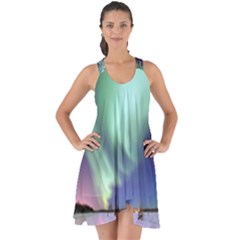 Aurora Borealis Alaska Space Show Some Back Chiffon Dress by BangZart