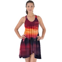 New York City Urban Skyline Harbor Show Some Back Chiffon Dress by BangZart