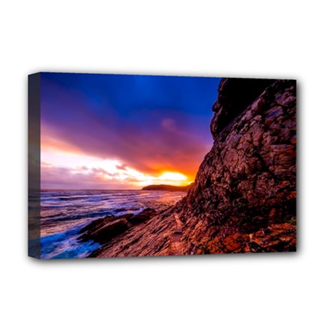 South Africa Sea Ocean Hdr Sky Deluxe Canvas 18  X 12   by BangZart