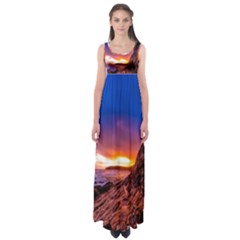 South Africa Sea Ocean Hdr Sky Empire Waist Maxi Dress by BangZart