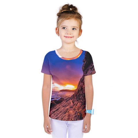 South Africa Sea Ocean Hdr Sky Kids  One Piece Tee by BangZart