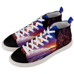 South Africa Sea Ocean Hdr Sky Men s Mid-top Canvas Sneakers