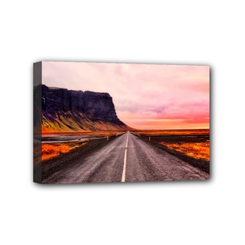 Iceland Sky Clouds Sunset Mini Canvas 6  X 4  by BangZart