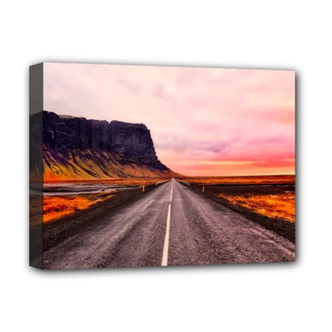 Iceland Sky Clouds Sunset Deluxe Canvas 16  X 12   by BangZart