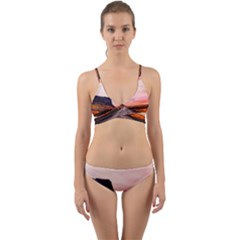 Iceland Sky Clouds Sunset Wrap Around Bikini Set by BangZart