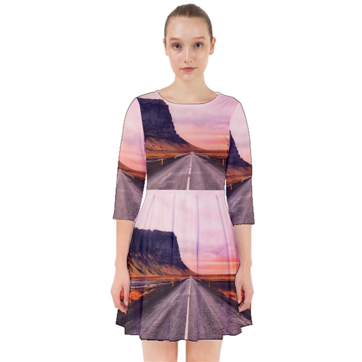 Iceland Sky Clouds Sunset Smock Dress