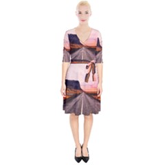 Iceland Sky Clouds Sunset Wrap Up Cocktail Dress by BangZart