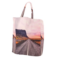 Iceland Sky Clouds Sunset Giant Grocery Zipper Tote