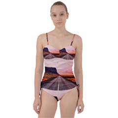 Iceland Sky Clouds Sunset Sweetheart Tankini Set by BangZart