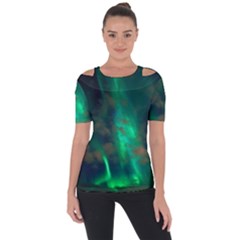 Northern Lights Plasma Sky Short Sleeve Top by BangZart