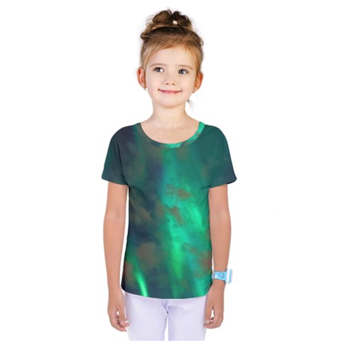 Northern Lights Plasma Sky Kids  One Piece Tee by BangZart