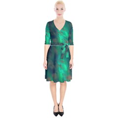 Northern Lights Plasma Sky Wrap Up Cocktail Dress by BangZart