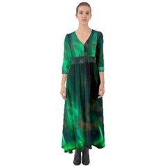 Northern Lights Plasma Sky Button Up Boho Maxi Dress