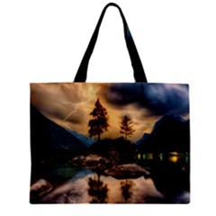 Sunset Dusk Sky Clouds Lightning Zipper Mini Tote Bag by BangZart