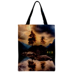 Sunset Dusk Sky Clouds Lightning Zipper Classic Tote Bag by BangZart