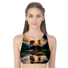 Sunset Dusk Sky Clouds Lightning Tank Bikini Top by BangZart