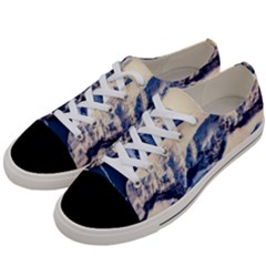 Antarctica Mountains Sunrise Snow Women s Low Top Canvas Sneakers by BangZart