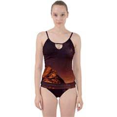 Italy Night Evening Stars Cut Out Top Tankini Set