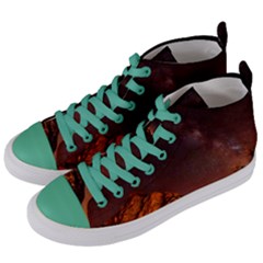 Italy Night Evening Stars Women s Mid-top Canvas Sneakers by BangZart