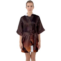 Italy Night Evening Stars Quarter Sleeve Kimono Robe by BangZart