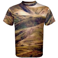 Iceland Mountains Sky Clouds Men s Cotton Tee by BangZart