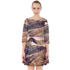 Iceland Mountains Sky Clouds Smock Dress by BangZart