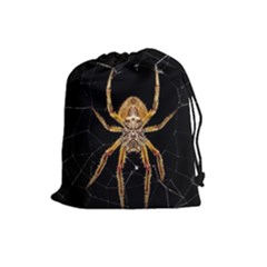 Insect Macro Spider Colombia Drawstring Pouches (large)  by BangZart