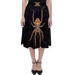 Insect Macro Spider Colombia Folding Skater Skirt by BangZart