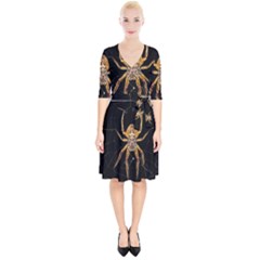 Insect Macro Spider Colombia Wrap Up Cocktail Dress by BangZart