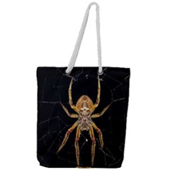 Insect Macro Spider Colombia Full Print Rope Handle Tote (large)