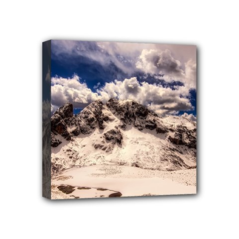 Italy Landscape Mountains Winter Mini Canvas 4  X 4  by BangZart