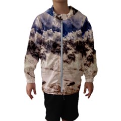 Italy Landscape Mountains Winter Hooded Wind Breaker (kids) by BangZart