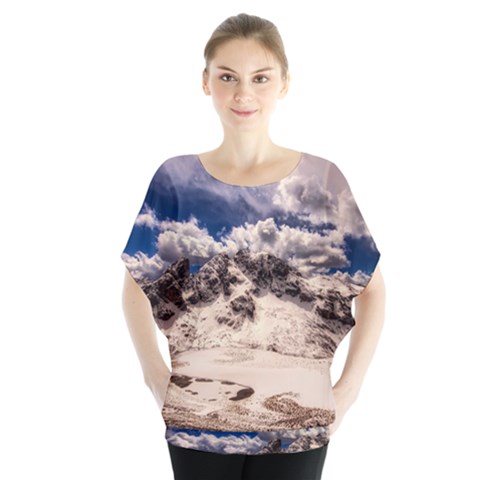 Italy Landscape Mountains Winter Blouse by BangZart