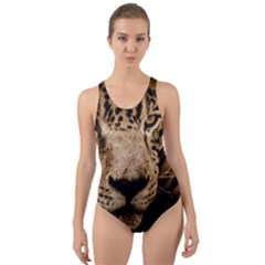 Jaguar Water Stalking Eyes Cut-out Back One Piece Swimsuit