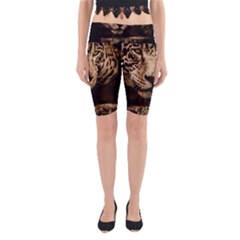 Jaguar Water Stalking Eyes Yoga Cropped Leggings by BangZart