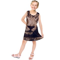 Jaguar Water Stalking Eyes Kids  Tunic Dress by BangZart