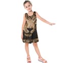 Jaguar Water Stalking Eyes Kids  Sleeveless Dress View1