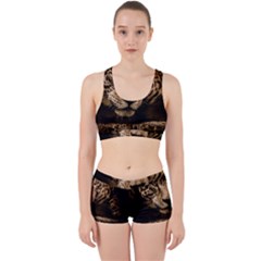 Jaguar Water Stalking Eyes Work It Out Sports Bra Set by BangZart