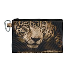 Jaguar Water Stalking Eyes Canvas Cosmetic Bag (medium)